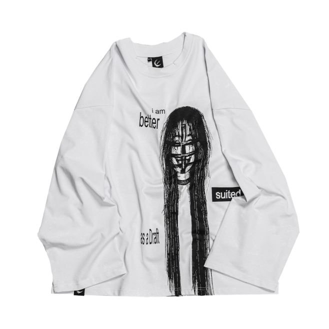 Лонгслив bladnes SCREAM WHITE