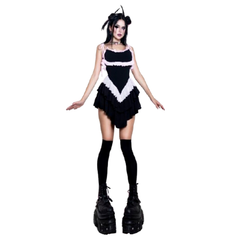 Платье KOTÊK NYMPHET PINK-BLACK