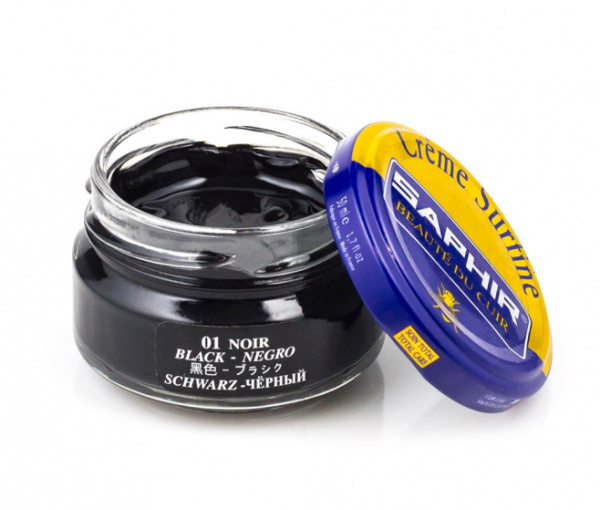 Крем банка СТЕКЛО Creme Surfine, 50мл. Noir