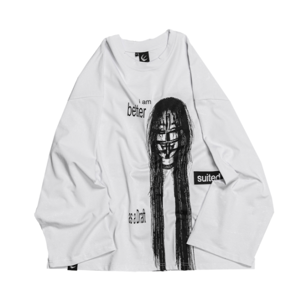 Лонгслив bladnes SCREAM WHITE