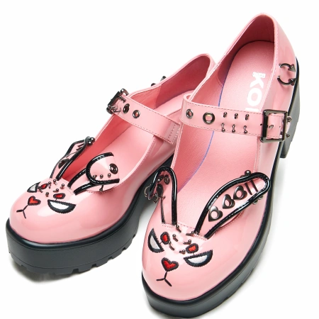 Туфли KOI Footwear Tira Pink Mary Janes ‘Raver Bunny Edition’