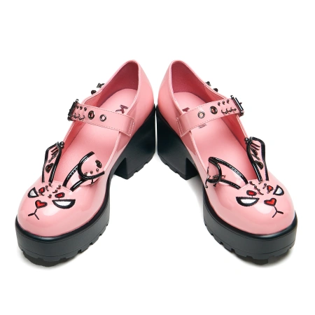 Туфли KOI Footwear Tira Pink Mary Janes ‘Raver Bunny Edition’