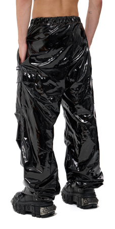 Брюки-карго MIRBA LACQUER черный