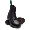 Ботинки Solovair Black Greasy 8 Eye Derby Boot with Shearling Lining