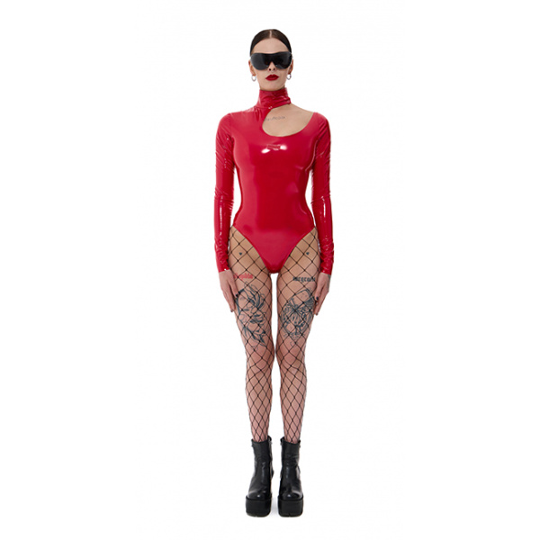 Боди MIRBA BODYCUTOUT LACQUER красный