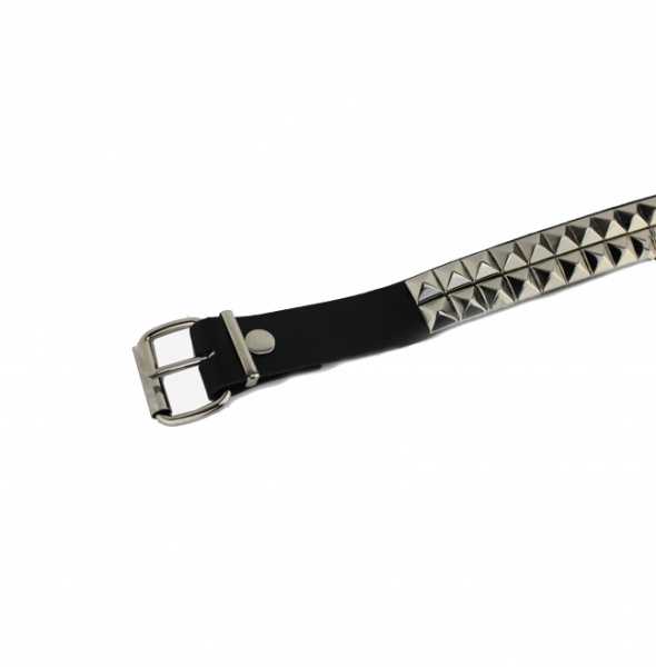 Ремень Underground 2 ROW PYRAMID STUD SILVER