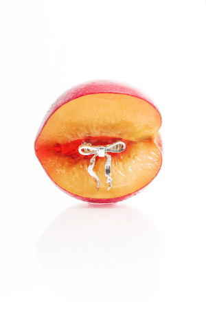 Кольцо "Сердце с камнем"