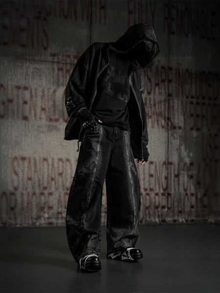 Джинсы bladnes WIDE DISTRESS