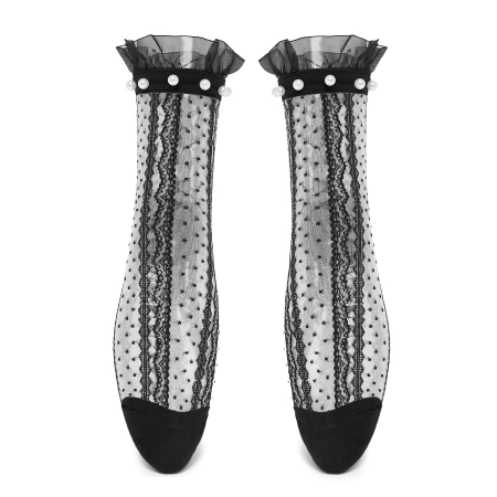 Носки KOI Footwear Flutterby Pearl Lace Black