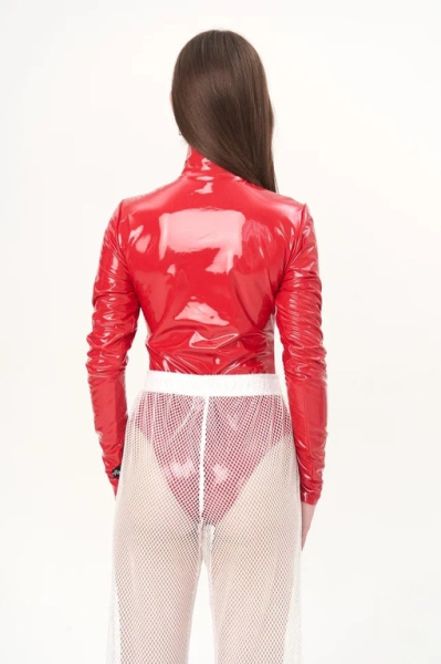 Боди MIRBA BODYZIP-LACQUER красный