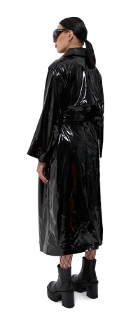 Тренчкот MIRBA LACQUER черный