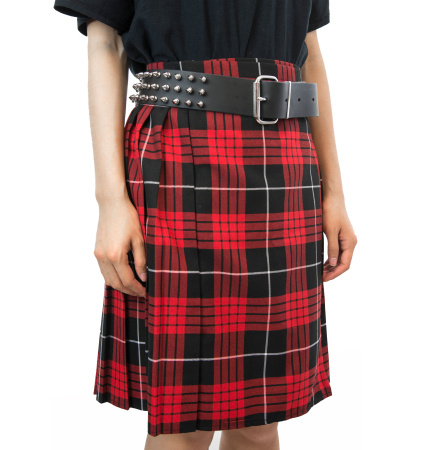 Ремень кожаный 3 ROW SPIKE STUDS