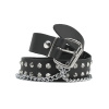 Ремень Underground 2 ROW CONICAL STUD & CHAIN SILVER