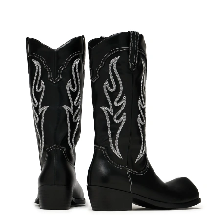 Сапоги KOI Footwear Cryptek Snub Nose Tall Cowboy - Black Vintage