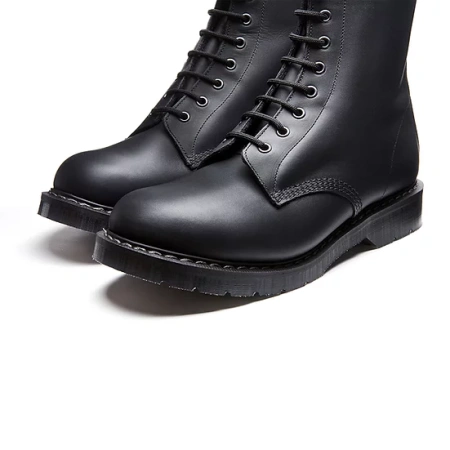 Ботинки Solovair 8eye Derby boot Black Greasy