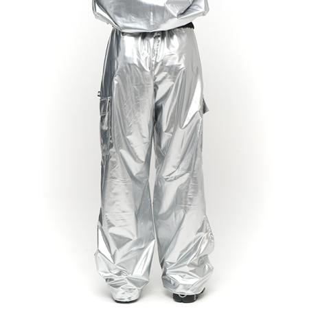 Брюки-карго MIRBA LACQUER серебряный