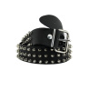 Ремень кожаный 3 ROW SPIKE STUDS
