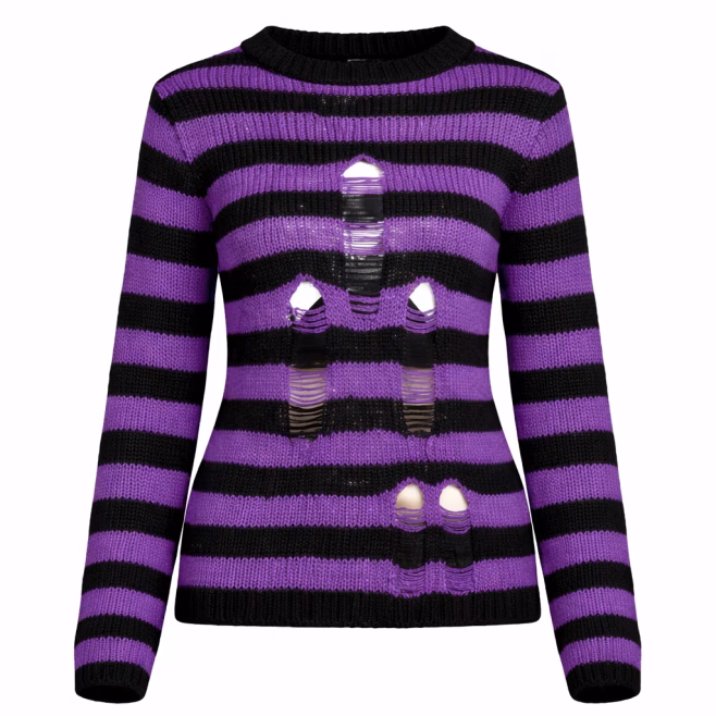 Свитер Tripp Nyc RAG STRIPE PURPLE