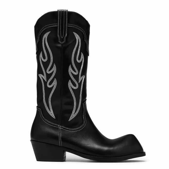 Сапоги KOI Footwear Cryptek Snub Nose Tall Cowboy - Black Vintage