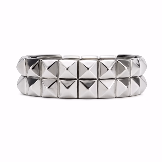 Чокер Underground 2 ROW PYRAMID STUD SILVER