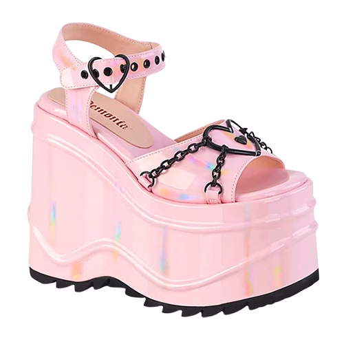 Босоножки Demonia WAVE-09 Baby Pink Hologram