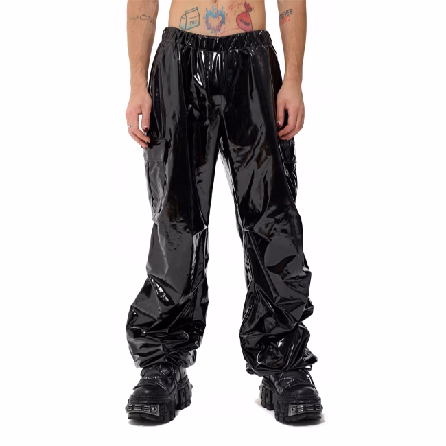 Брюки-карго MIRBA LACQUER черный