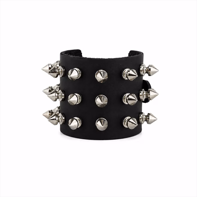 Напульсник Underground 3 ROW NICKEL SPIKE STUDS SILVER