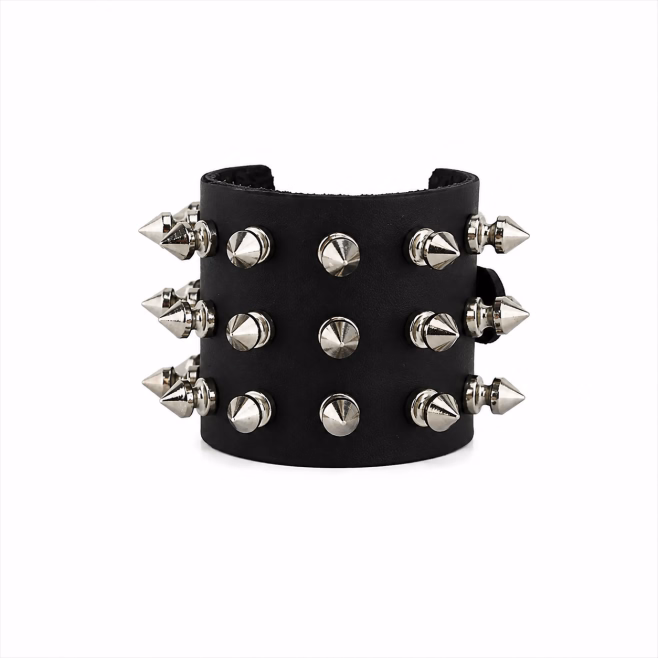 Напульсник Underground 3 ROW NICKEL SPIKE STUDS SILVER