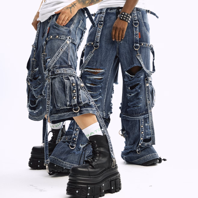 Джинсы Tripp Nyc SHREDDER FULL FORCE INDIGO FOG