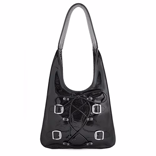 Кожаная лаковая мини-сумка New Rock